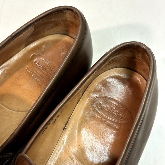 VERY GOOD Crockett & Jones Hand Grade Penny Loafer Brown Calf England US 9.5 - Picture 7 of 12